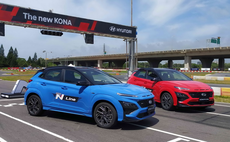 正因Kona為同級少見的性能跨界休旅,原廠選在賽道為小改款舉辦了一場發表活動