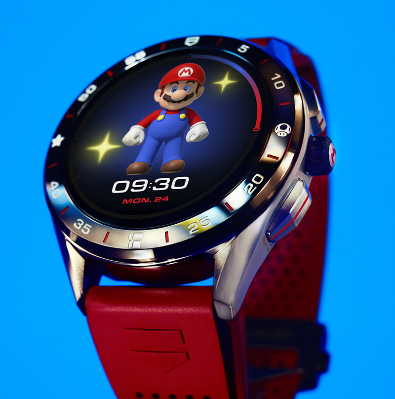 TAG Heuer Connected x Super Mario 限量版智能腕錶, 參考編號SBG8A13.BT6254全球限量2,000支,建議售價70,700元。(圖:品牌提供)
