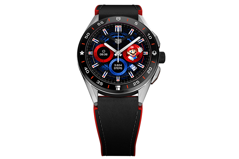 TAG Heuer Connected x Super Mario 限量版智能腕錶, 參考編號SBG8A13.BT6254全球限量2,000支,建議售價70,700元。(圖:品牌提供)