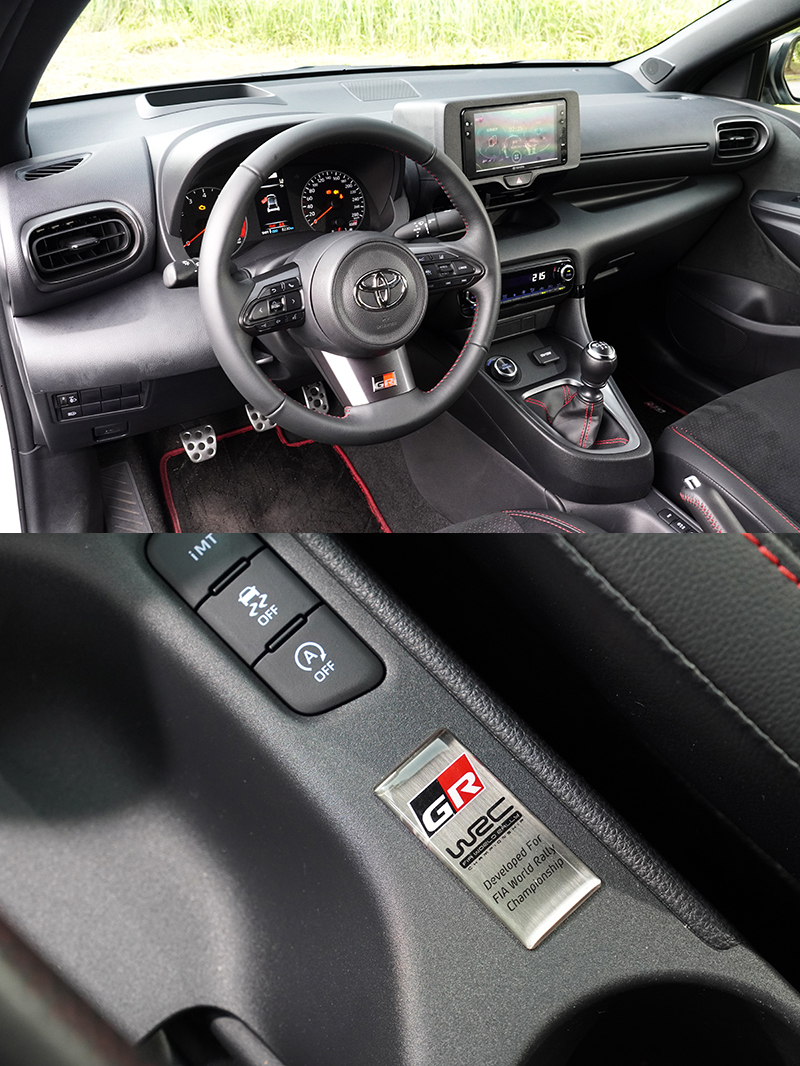 簡潔的內裝陳設,在鞍座上的WRC血統銘牌展現不凡身分。