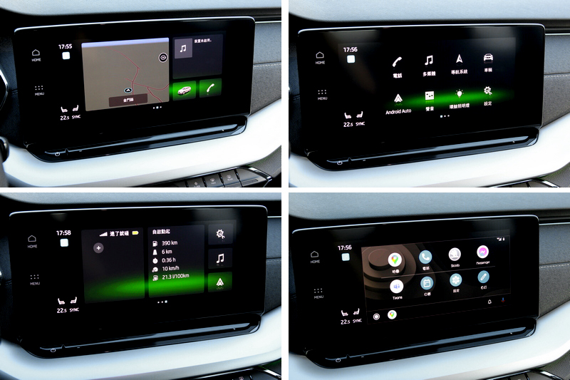 CNS 3.5代10吋全觸控中控螢幕提供豐富資訊,與支援無線Apple CarPlay/Android Auto。