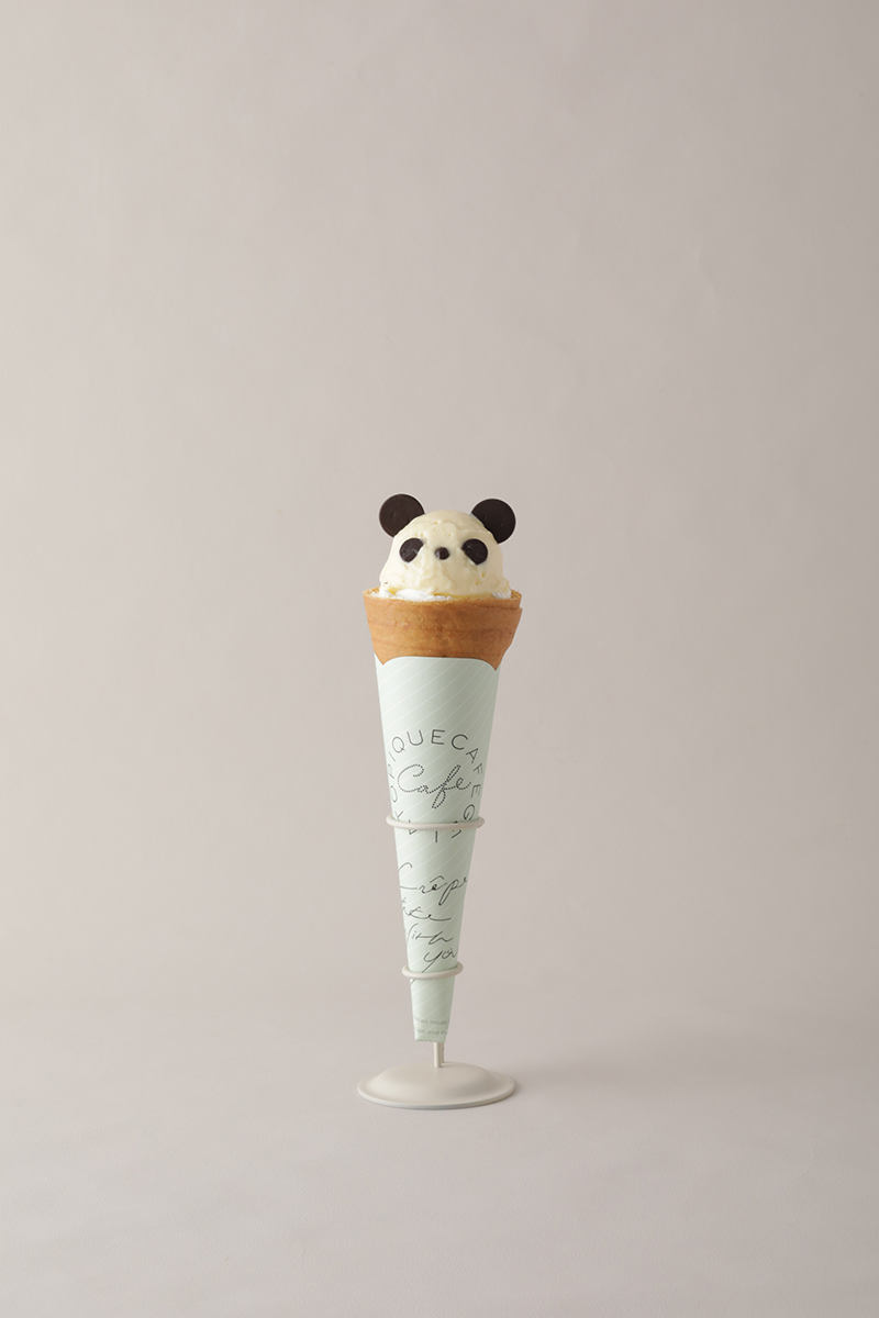 「gelato pique caf’e皮克咖啡可麗餅屋」熊貓可麗餅NT$220。(圖:品牌提供)