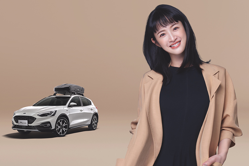【車勢星聞】林依晨再度代言Ford Focus Active,人生首試夜間開車拍攝動態。