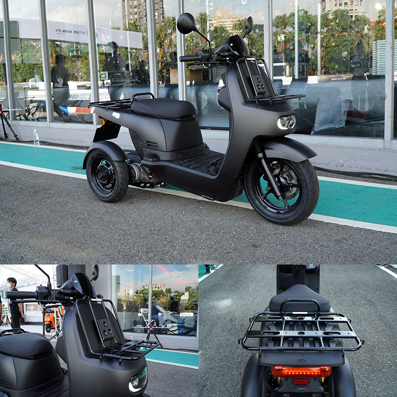 Ai-2 Gather+ 黑隱特仕版,就配置了前、後貨架,前、後設定載重分別為5公斤與35公斤。