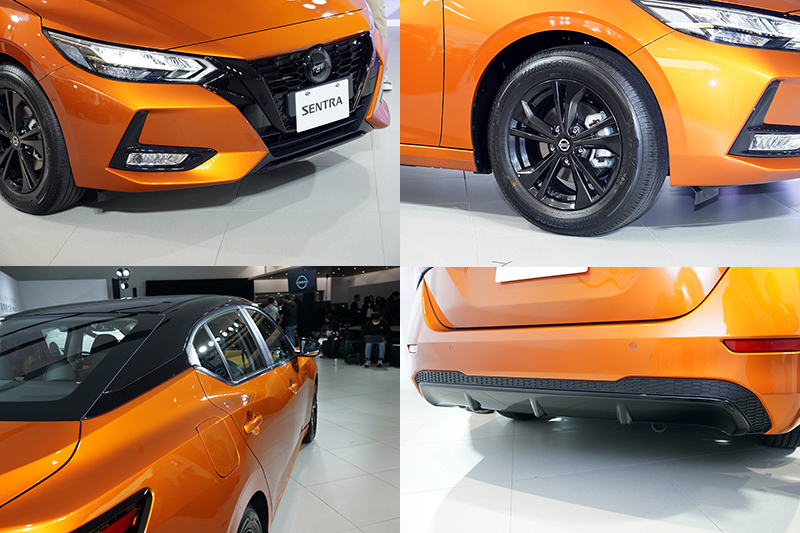 外觀以雙色車頂設計,搭配鏡面黑化的前後保桿飾條、鏡面黑化鋁圈及鏡面黑化水箱護罩,強化整體車身風格。