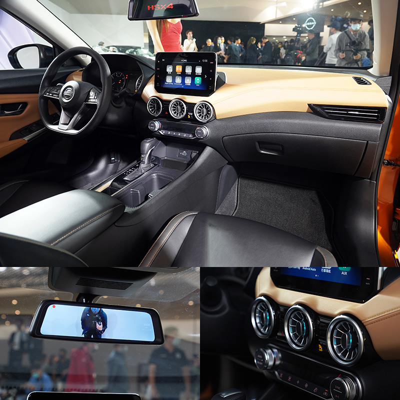 車內配置電子智慧後視鏡、個性風格的橘黑Two Tone內裝設計及炫彩七彩氣氛燈。