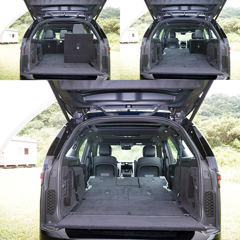 第二排座椅可60:40分離傾倒,第三排座椅亦可50:50分離傾倒,透過座椅彈性的配置,行李箱最大可達2,391L,隨時可根據需求優化行李空間達成靈活的空間運用