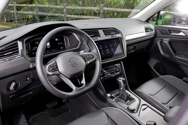 座艙格局與Tiguan相同。