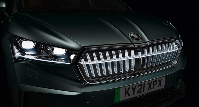 Enyaq Coupe iV擁有0.234低風阻係數及配備水晶水箱護罩。