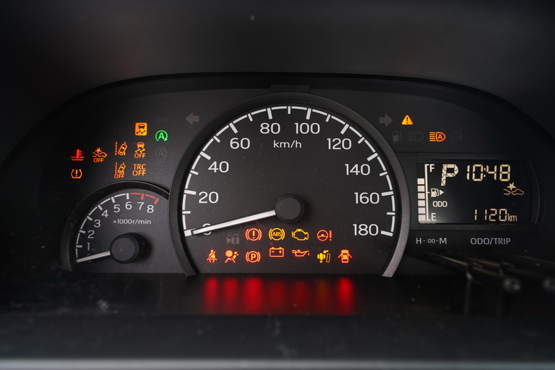 在輕型商車上看到儀表有這麼多功能燈號的倒是頭一遭