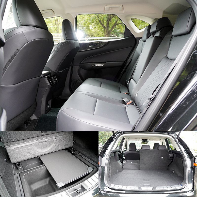 NX在空間佈局上維持原來的寬敞充裕,折疊式後障板可直接收納在行李廂底板下,另於行李廂底板下方也有寬敞置物空間。