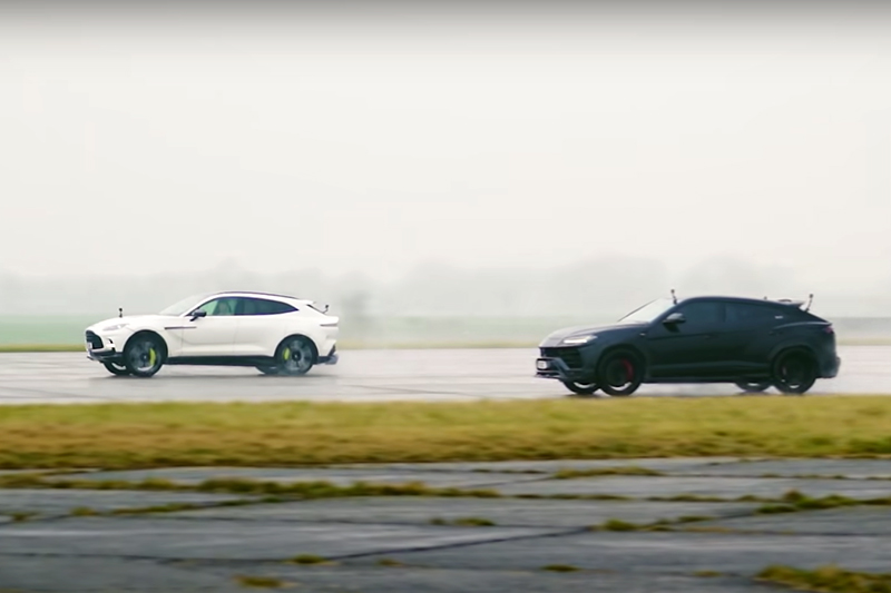  Aston Martin DBX 707 vs Lamborghini Urus 雨中激鬥 