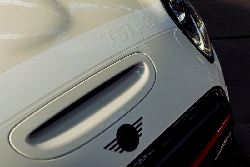 引擎蓋處採附有737 ABL白色條紋。