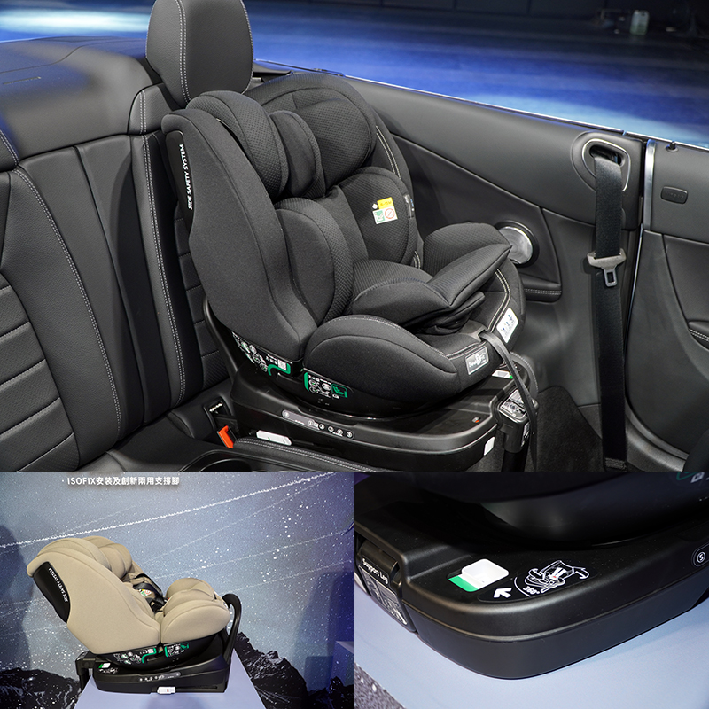 Seat3Fit ECE R129/03 i-size 0-7歲360度旋轉安全汽座，除有多款顏色，也具360度旋轉與後傾功能。