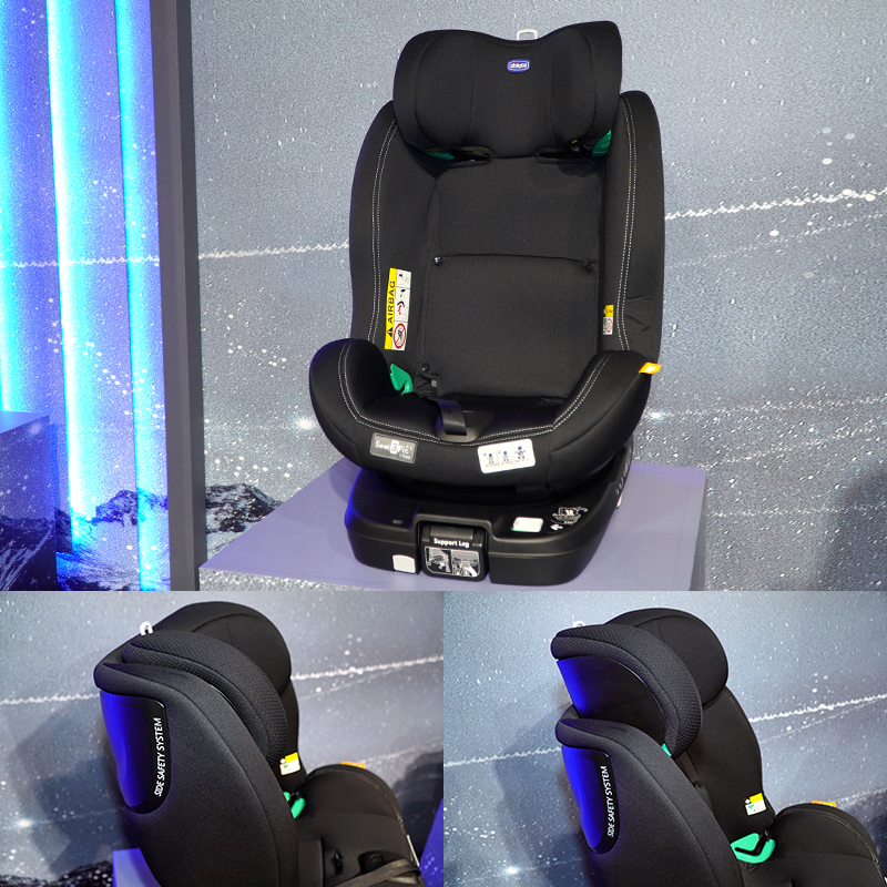 可藉由拆卸專用包覆軟墊與調整頭枕高度後,對應不同身高的兒童乘坐,對應年紀為0-7歲,後向乘坐可到4歲,對應身高為40-125cm。