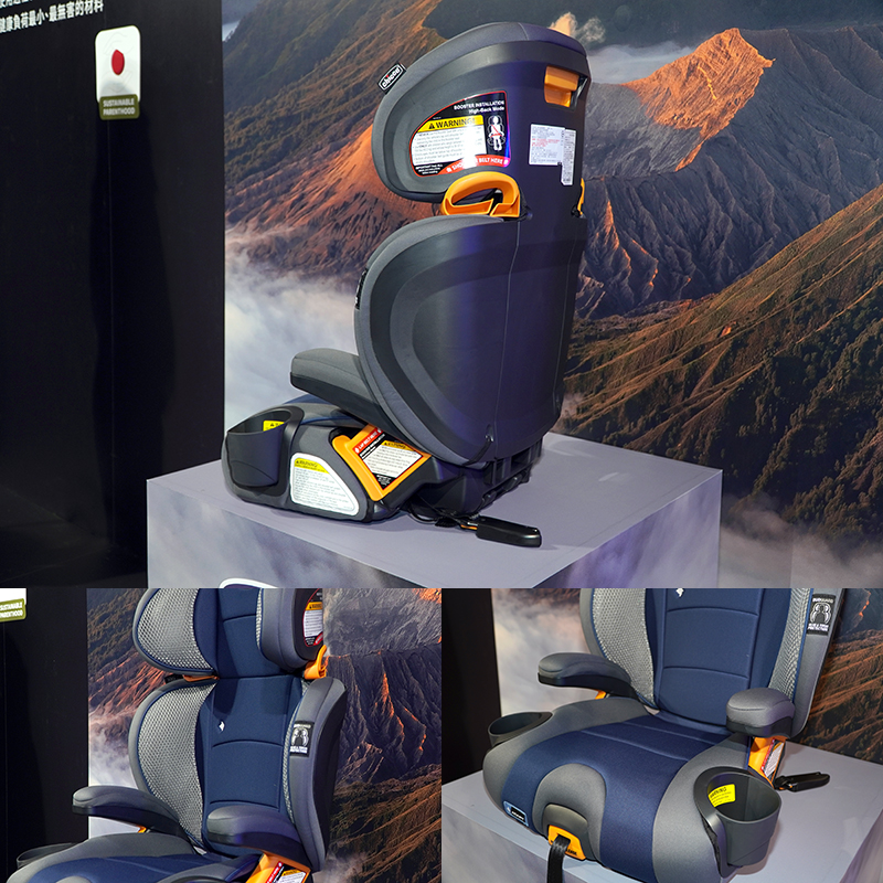 人體工學座椅採用ErgoBoost®雙層襯墊,與DuoGuard®雙重椅背調節器,讓兒童四季乘坐都能備感舒適與安心。