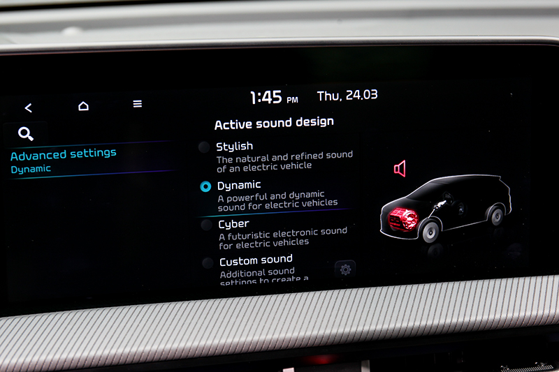由於少了引擎聲,所以EV6有提供不同模擬聲浪。