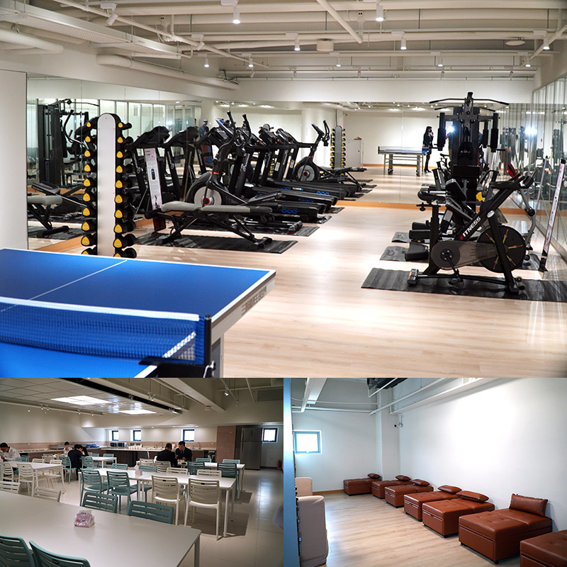 為體恤員工,另設有員工專用健身房、具腳底按摩服務之休息區與員工餐廳等設施。