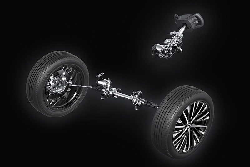 RZ也首度採用Steer by Wire 可變比電子線控轉向系統。