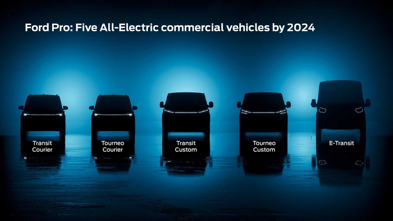 Ford 2024年前將推出4款純電乘用車與5款純電商用車,其中純電Tourneo Custom將於5/9亮相。