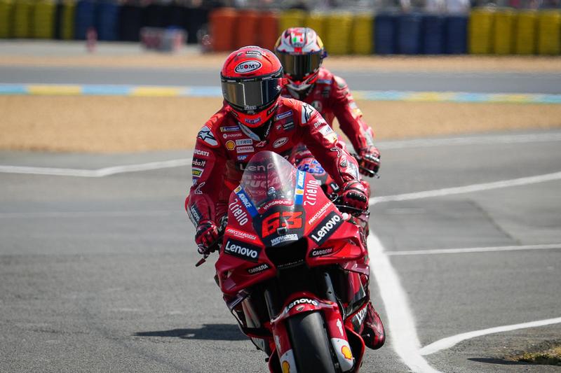 Bagnaia領先大半場,但在最後卻轉倒連第二名都沒有。