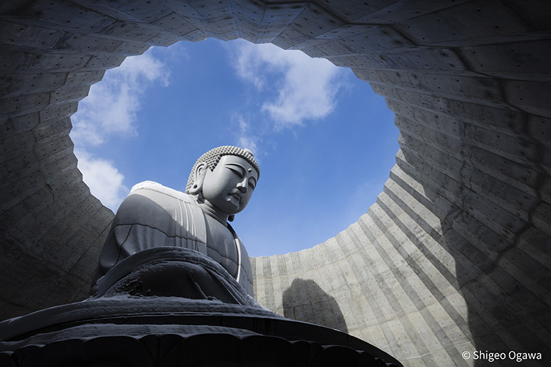 真駒內瀧野陵園 頭大佛 建築現場照© Shigeo Ogawa ，由忠泰美術館提供