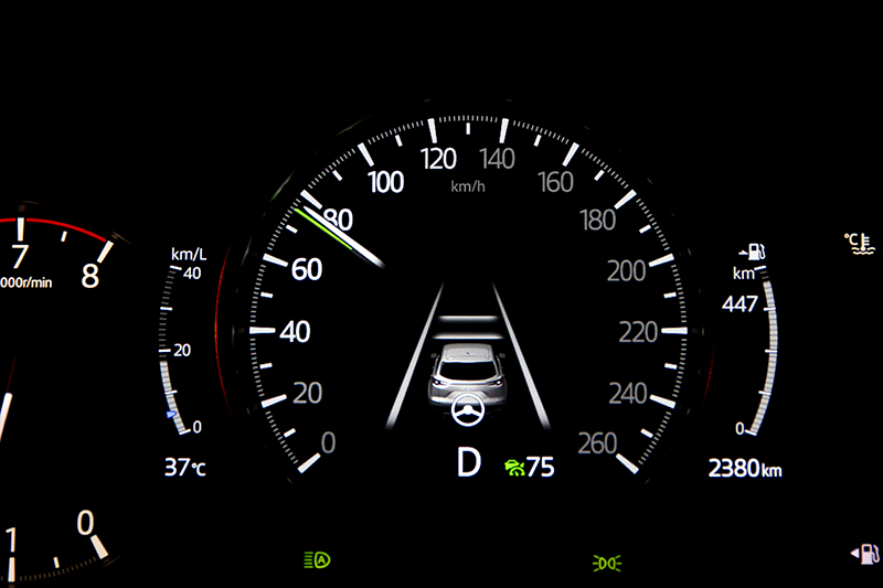 配備MRCC全速域主動車距控制巡航與LAS車道偏移防止系統。