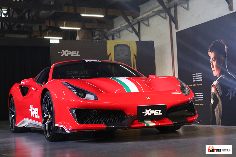 【車勢星聞】「小旋風」林志穎拍攝XPEL廣告影片中的愛車488 Pista。