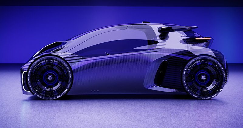 擁有全透明式上蓋的Maze Concept,以更大膽的設計手法揭示自駕普及後汽車設計大方向。