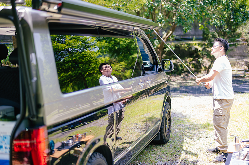 這輛堪稱台灣最帥的T6.1 Multivan概念參考國外網站與車友而來,算得上Jeffrey的心血結晶。