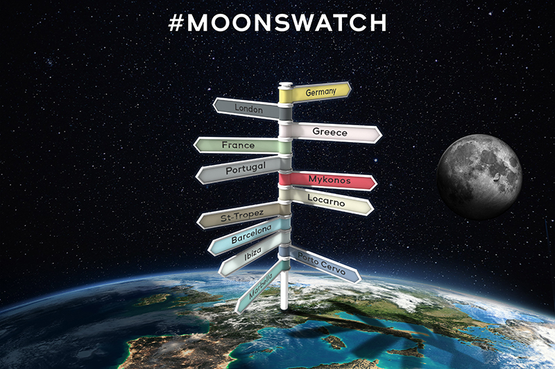 Swatch由瑞士全球總部出發展開MoonSwatch星球之旅。
