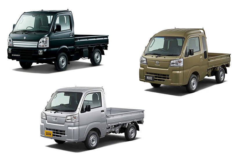 Suzuki、Daihatsu、Toyota現有的輕型商用車。