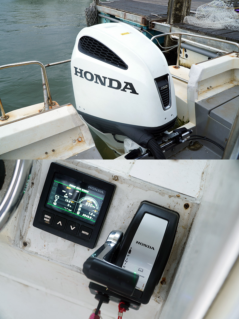 BF250船外機含控制介面依船型不同的完裝價格約70多萬。