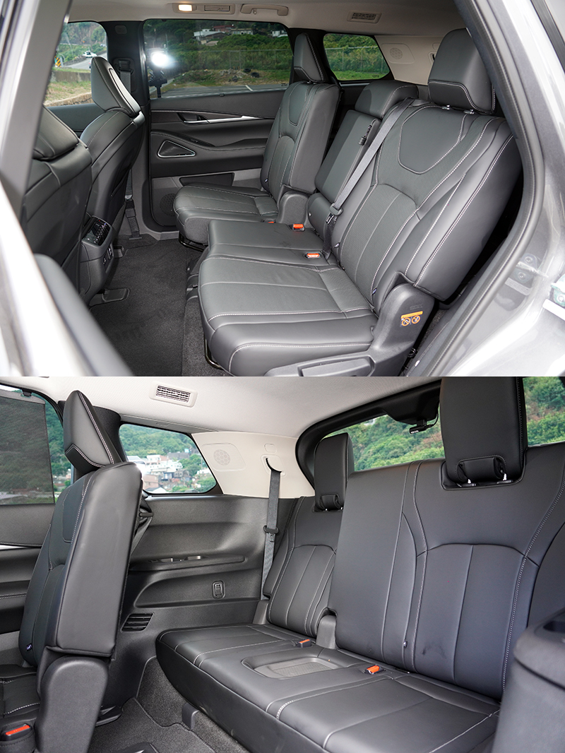 劇院式座椅設計為後排乘客創造前所未有的開闊視野。第二排座椅具前後滑移與椅背可調調整功能,第三排座椅也可調整椅背傾斜角度,提升乘坐舒適性與空間運用彈性。