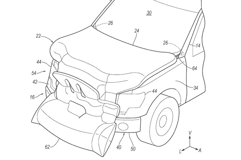 Ford申請車前外部氣囊專利。