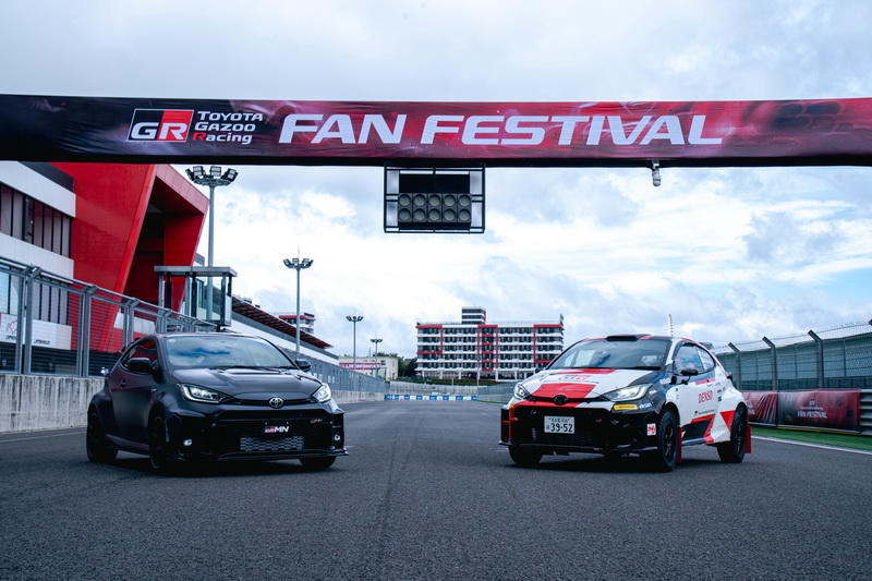更令媒體興奮的是還從日本空運來台兩部極為稀有的GRMN Yaris及GR Yaris拉力廠車來台!