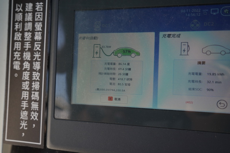 經實際測試大約一小時可將電量從10%充至95%