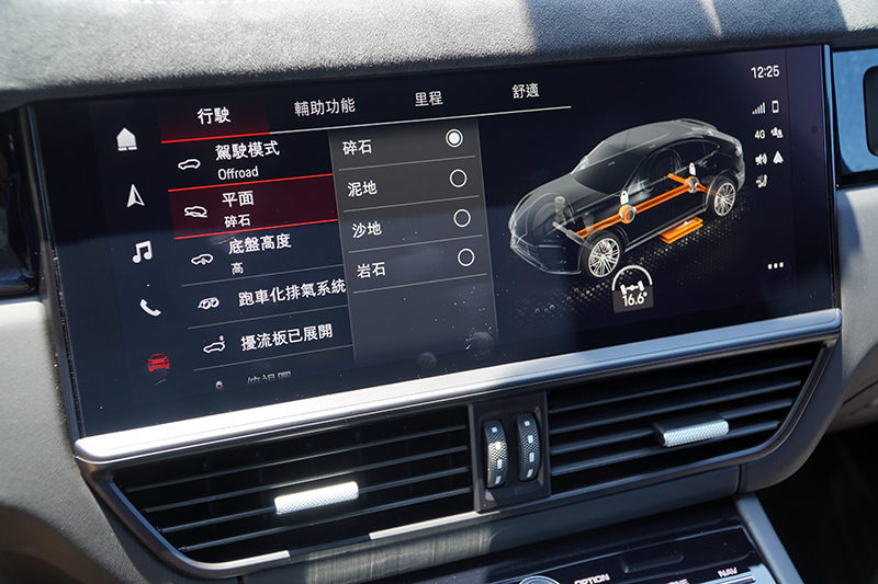 Cayenne Turbo GT亦具有越野模式,可讓車主偶爾在非鋪裝路面上也能暢快奔馳。