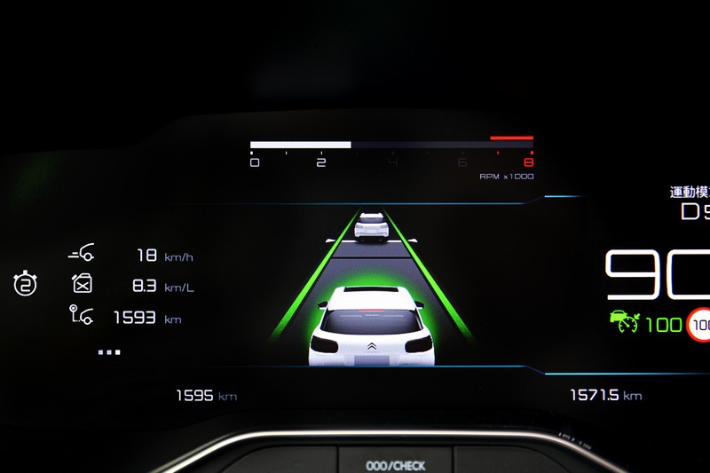 經常用到的ACC主動式定速巡航、LKA車道維持輔助系統與LPA車道保持輔助系統,作動時皆可於12.3吋全彩數位儀錶顯示。
