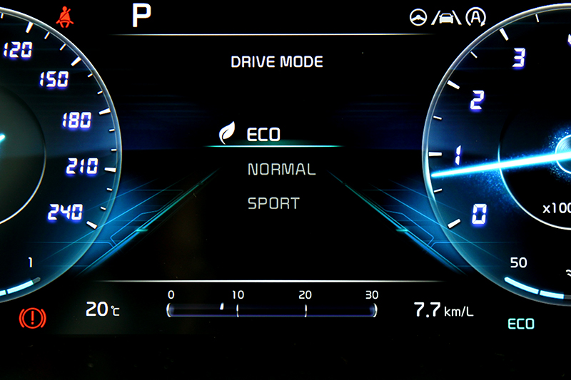 有提供ECO模式，也具有引擎關閉模式進一步節省燃油消耗。