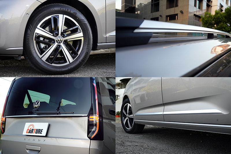 外觀部分,加入鍍鉻套件〈車側與車尾飾條〉裝飾點綴與銀色車頂行李架,再搭配17吋Colombo雙色鋁合金輪圈,提升整體質感。