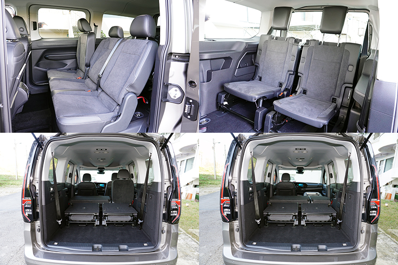 彈性的車內運用空間，讓Caddy Maxi可輕鬆應付多人乘載、載物、商用、休閒等需求。