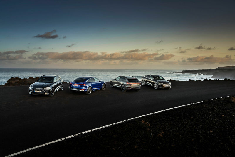 Audi目前有e-tron GT、Q4 e-tron、Q8 e-tron等電動車。