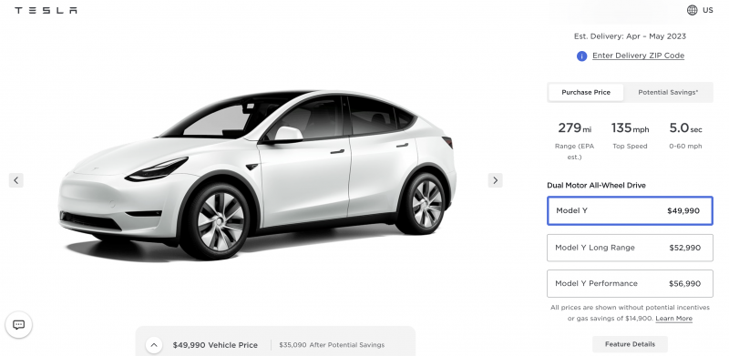 美國官網新增了Model Y的入門版本，擁有雙電動馬達配置，各項表現都相當亮眼。