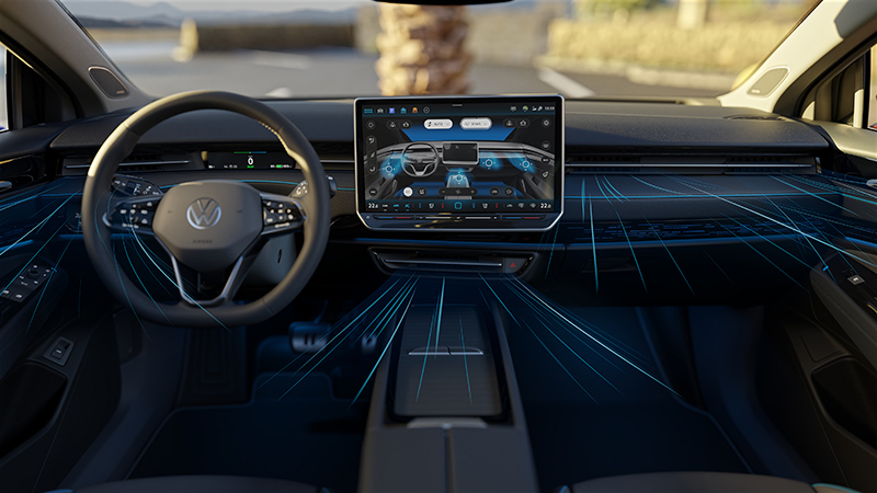 ID.7座艙配置15吋中控螢幕。