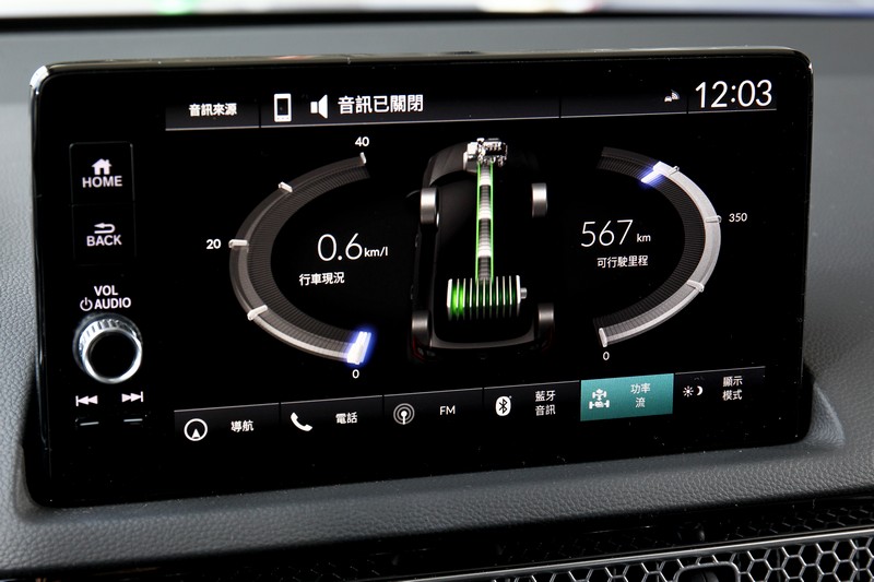 因為是電油系統當然中控也會有作動畫面。