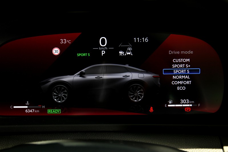 Crown Crossover 2.4 Turbo Hybrid較2.5 Hybrid多出Comfort、Sport S、Sport S+與Custom等駕駛模式。