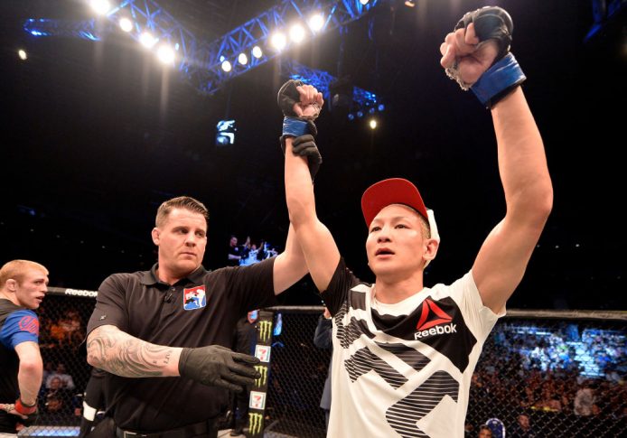 UFCファイトナイト・シンガポール:ジャスティン・スコギンズ vs. 佐々木憂流迦【シンガポール・カラン/2017年6月17日(Photo by Brandon Magnus/Zuffa LLC/Zuffa LLC via Getty Images)】