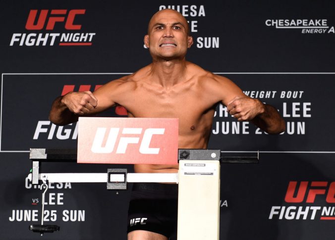 UFCファイトナイト・オクラホマシティ:公式計量に登場したB.J.ペン【オクラホマ州・アメリカ/2017年6月24日(Photo by Brandon Magnus/Zuffa LLC/Zuffa LLC via Getty Images)】