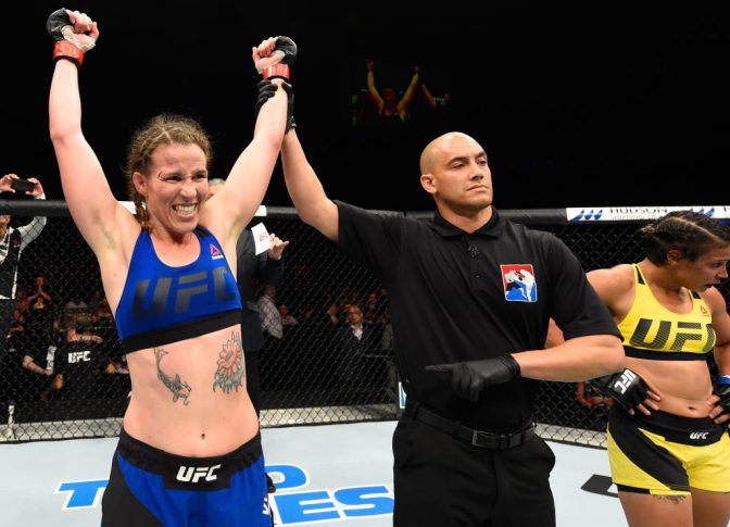 UFCファイトナイト・グラスゴー:レスリー・スミス vs. アマンダ・レモス【スコットランド・グラスゴー/2017年7月16日(Photo by Josh Hedges/Zuffa LLC/Zuffa LLC via Getty Images)】